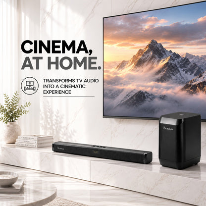 TruSense TS BT 500W TV Soundbar Cinematic Home Theatre with Wireless Subwoofer & Bluetooth 5.0
