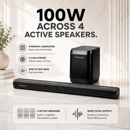 TruSense TS BT 500W TV Soundbar Cinematic Home Theatre with Wireless Subwoofer & Bluetooth 5.0