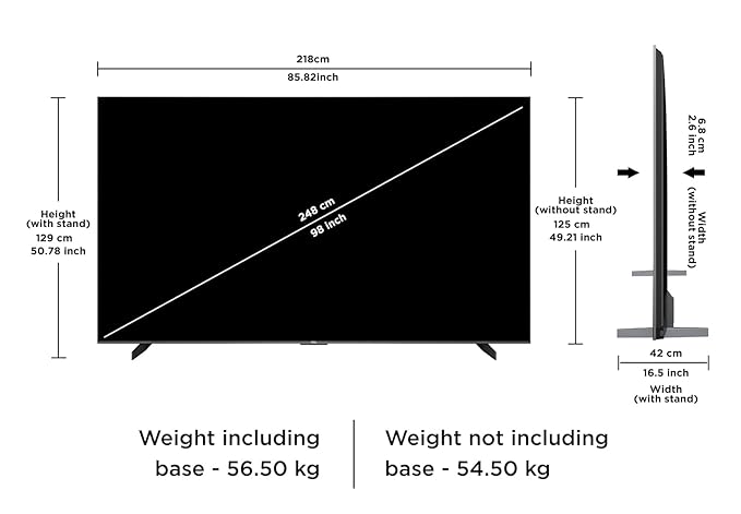 TruSense 98 Inch TruLED | 120 HZ | ULTRA HD 4K | WEB OS  ( TS 9800 )