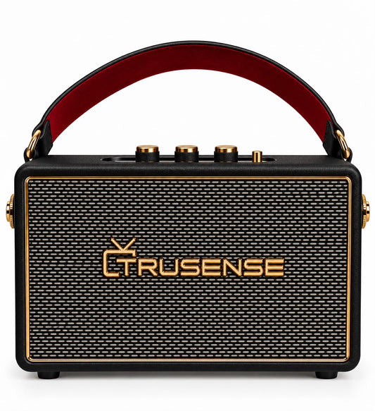 TruSense Sound Box vintage Bluetooth speaker in black