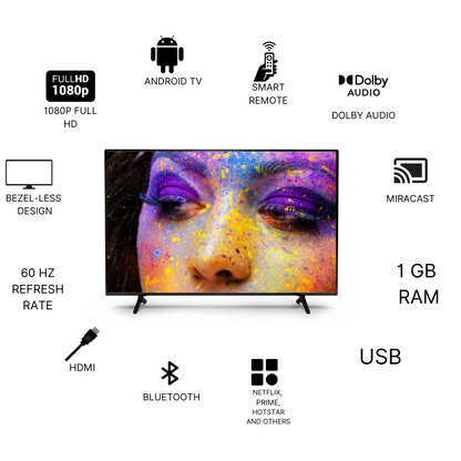 Trusense 43 Inch Smart TV | FULL HD 1080P | Android TV ( TS 4300 )